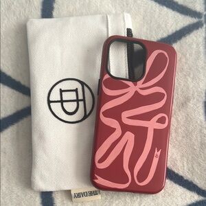 NEW The Dairy Red Pink Cupid's Bow by Jasmine Dowling iPhone 14 Pro Max Case